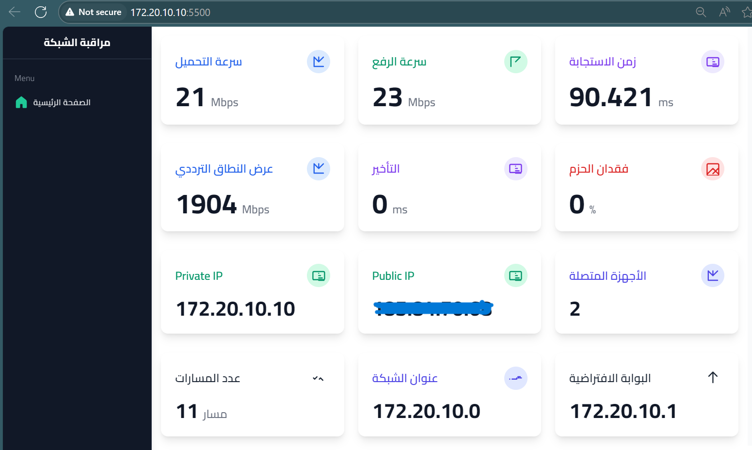 Network Monitoring Dashboard